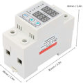 Miniatyrbild 2 av 5: AC230V 63A Spännings- och Strömskydd Över-/Underspänningsskydd Dubbel LED-Display Enfas Lågspänningsskydd DIN-Skena Installation