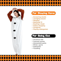 Miniatyrbild 4 av 5: Unisex Vuxen Onesie Pyjamas Djur Heldräkt Halloween Kostym Jul Sovkläder Jumpsuit Olaf X-Large