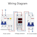 Miniatyrbild 3 av 5: AC230V 63A Spännings- och Strömskydd Över-/Underspänningsskydd Dubbel LED-Display Enfas Lågspänningsskydd DIN-Skena Installation
