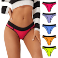 Miniatyrbild 1 av 5: 2025 Senaste Modell Dam Underkläder Bomull, Cheeky Trosor Mjuka & Andningsbara Bikini Trosor för Kvinnor Paket för Unga Damer 5-pack B-