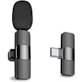 Miniatyrbild 1 av 5: Trådlös Lavalier Slagmikrofon för iPhone Android Telefon Laptop - Bluetooth Mini Mikrofon med USB C Gränssnitt för YouTube Tiktok Videoinspelning