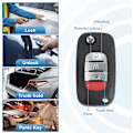 Miniatyrbild 3 av 5: CWTWB1G767 4-knapps Fällbar Bil Nyckellös Fjärrkontroll Nyckelbricka Proximity Smart Fob för Smart Forfour 2015-2017 Fortwo 2015-2017
