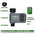 Miniatyrbild 5 av 5: RAINPOINT Utomhus Vattenspridare Timer, Programmerbar Vattningsbevattningstimer, med Regnfördröjning/Manuell Funktion, V2, Släppt 2025 (Plast)