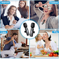 Miniatyrbild 5 av 5: 2-pack Trådlös Mikrofon USB C för iPhone 15-16 Android-telefon, Professionell Typ C Lavalier Mikrofon Mini Mygga för Intervjuinspelning