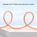 Miniatyrbild 3 av 5: Högkvalitativ helt ny SDI-kabel 0,6 m 2 st, Flexibel BNC till BNC Rätvinklig Videokabel 75 Ohm RG179 BNC Hane Förlängningskabel för