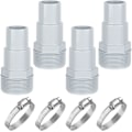Miniatyrbild 1 av 5: Högkvalitativt, helt nytt 4-pack Universal Combo Poolslangadapter 1-1/4\" eller 1-1/2\" Poolpumpslanganslutning Ersättning med klämmor