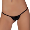 Miniatyrbild 2 av 3: 2025 Senaste Modell Dam Låg Midja Micro Back G-string Trosor Underkläder Svart Medium