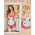 Miniatyrbild 2 av 5: 2025 Senaste Modell Damunderklädesset Spets V-ringad Teddy Babydoll 3-pack Underkläder Kostymer Sovkläder Klänning S-XXL Vit Sjuksköterska Medium