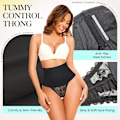 Miniatyrbild 2 av 5: 2025 Senaste Modell  Tummy Control Trosa Shapewear Kroppsformande Underkläder Mellanhög Midja Slimmande Trosor Formande Spets Girdle Trosa f