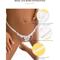 Miniatyrbild 4 av 5: 2025 Senaste Modell G-String Trosor för Kvinnor Slampiga Sexiga Trosor med Pärla Plus Size Spets T-Back Brief Underkläder G-String Lingerie Wh