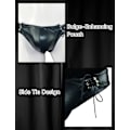 Miniatyrbild 3 av 4: 2025 Senaste Modell Herr Jockstrap Konstläder Tanga Kalsonger G-String Låg Midja Påse Kalsonger Bulge Butt Flaunting Underkläder A-svart One Size