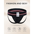 Miniatyrbild 5 av 5: 2025 Senaste Modell Herr Jock Strap Kompression Atletisk Stöd Jockstrap Underkläder med Brett Band B1-flerfärgad(5-pack)-ak7004 Large
