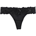 Miniatyrbild 5 av 5: 2025 Senaste Modell Dam Sexiga Cheeky Sidentrosor Tangas Plus Size Underkläder V String Svart Medium-Large