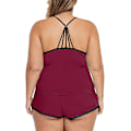 Miniatyrbild 2 av 3: 2025 Senaste Modell Dam Plus Size Pyjamas Cami Shorts Set Nattkläder Sexiga Spetsunderkläder Sovkläder