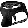 Miniatyrbild 1 av 5: 2025 Senaste Modell Herrkalsonger Underkläder Atletiskt Stöd Andningsbar Jock Strap Träning Sexig Tanga G-String Bnt Svart Large