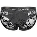 Miniatyrbild 2 av 5: 2025 Senaste Modell Herr Spetsunderkläder Sexig Stringtrosa G-String Låg Midja PU Konstläder Påse Trunkar Mjuka Jockstrap Trosor Kalsonger Svart L