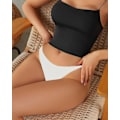 Miniatyrbild 4 av 5: 2025 Senaste Modell Sexiga G-string Trosor för Kvinnor Underkläder Låg Midja Hipster Underkläder Vit X-Large