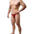 Miniatyrbild 2 av 5: 2025 Senaste Modell Herr Stretch Tanga Underkläder, Sexig Herr Tanga G-String Underkläder, Stretch Passform. Mörkröd Stor