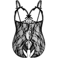 Miniatyrbild 3 av 3: 2025 Senaste Modell Stora Storlekar Underkläder Exotiska Teddies Bodysuits En Del Spets Babydoll Nattkläder Svart 4X-Large