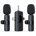Miniatyrbild 1 av 5: 3 i 1 Trådlös Lavalier Mikrofon för iPhone Android Kamera USB-C, Brusreducerande Trådlös Mini Mikrofon för YouTube, Videoinspelning