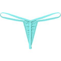 Miniatyrbild 4 av 5: 2025 Senaste Modell Kvinnor Micro G-String Trosor Stretch T-rygg Sexiga Tangas Låg Midja Hipster Underkläder Cyan One Size