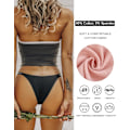 Miniatyrbild 3 av 5: 2025 Senaste Modell Damunderkläder Bomull Högt Skurna String Bikini Trosor Låg Midja Hipster Damer Sexiga Cheeky Underkläder Paket A-6pack