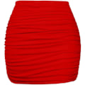 Miniatyrbild 1 av 5: 2025 Senaste Modell Dam Sexig Hög Midja Enfärgad Åtsittande Rynkad Bodycon Mini Klubbkjol