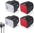 USB Laddningsbart Cykellampa Set - Super Ljus Fram och Bak