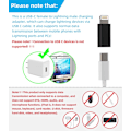 Miniatyrbild 2 av 5: Högkvalitativt, helt nytt 3-pack USB C Hona till Lightning Hane Adapter för iPhone 12/11/8 X XR/XS/SE/7Plus/Pro Max Ipad Air Mini Typ