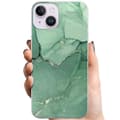 Apple iPhone 15 Plus TPU Mobilskal Grön Marmor