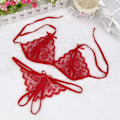 Miniatyrbild 2 av 3: 2025 Senaste Modell Underkläder Underkläder Gren Kvinnor Set Broderi BH Öppen G-String + Spets Trosor BH