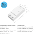 Miniatyrbild 5 av 5: WiFi Smart Switch Kompatibel med Amazon& för Hem Timer 10A/2200W Trådlös Fjärrkontroll Switch för