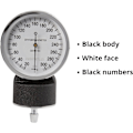 Miniatyrbild 2 av 5: 2025 Senaste Modell Blodtrycksmätare för Standard Aneroid Sfygmomanometrar, 300mmHg, No-Pin Stop, 1 Styck