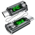 2025 Senaste Modell 240W USB C Adapter Effektmätare Testare (2-pack) - Spänning Ström Effekt LED Digital Display, Typ C Hane till Hona Förlängning