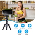 Miniatyrbild 2 av 5: Trådlös Lavalier Slagmikrofon för iPhone Android Telefon Laptop - Bluetooth Mini Mikrofon med USB C Gränssnitt för YouTube Tiktok Videoinspelning