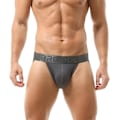 Miniatyrbild 2 av 5: 2025 Senaste Modell Herr Jockstrap Atletisk Support Manlig Aktiv Sport Jock Straps Underkläder Mörkgrå XX-Large