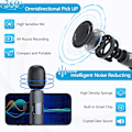 Miniatyrbild 4 av 5: 2-pack Trådlös Mikrofon USB C för iPhone 15-16 Android-telefon, Professionell Typ C Lavalier Mikrofon Mini Mygga för Intervjuinspelning