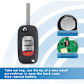 Miniatyrbild 4 av 5: CWTWB1G767 4-knapps Fällbar Bil Nyckellös Fjärrkontroll Nyckelbricka Proximity Smart Fob för Smart Forfour 2015-2017 Fortwo 2015-2017
