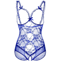 Miniatyrbild 1 av 5: 2025 Senaste Modellen Plus Size Underkläder för Kvinnor Sexiga Underkläder Bodysuit Helkropps Teddy Svart Blå 5X-Large
