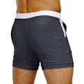 Miniatyrbild 3 av 5: 2025 Senaste Modell Herr Badkläder Baddräkter Enfärgade Basic Långa Sim Sport Trunkar Boardshorts med Fickor Grå 32