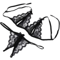 Miniatyrbild 1 av 2: 2025 Senaste Modell Sexiga Underkläder för Kvinnor Genomskinlig Ofodrad BH Ren Mesh Demi Opolstrad Bralette S-3XL