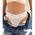 Miniatyrbild 3 av 5: 2025 Senaste Modell Sexiga Damunderkläder Tangas De Mujer Spets Trosor V-Form G-String Tanga Vit 642 Stor