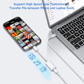 Miniatyrbild 4 av 5: Högkvalitativ, helt ny USB C till Lightning Hörlursljudadapter för iPhone 16 15 Plus Pro Max med Laddning och Data, Typ C Hane till F