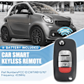 Miniatyrbild 2 av 5: CWTWB1G767 4-knapps Fällbar Bil Nyckellös Fjärrkontroll Nyckelbricka Proximity Smart Fob för Smart Forfour 2015-2017 Fortwo 2015-2017
