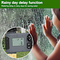 Miniatyrbild 4 av 5: RAINPOINT Utomhus Vattenspridare Timer, Programmerbar Vattningsbevattningstimer, med Regnfördröjning/Manuell Funktion, V2, Släppt 2025 (Plast)