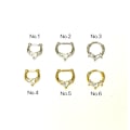 Miniatyrbild 1 av 5: Septum smycke med Cubic zirkon stenar.