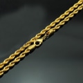 Miniatyrbild 3 av 3: Cordell halsband i rostfritt stål med 18k guldplätering 2mm tjock,45cm lång