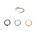 Miniatyrbild 1 av 3: Extra tunn Flexibel BCR Ring med fixerad kula (3st) Innerdiameter 8mm, 3st guld färg
