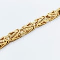 Miniatyrbild 3 av 5: Guld Kejsarlänk halsband i rostfritt stål med 18k guldplätering 6mm tjock, 50cm lång