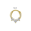 Miniatyrbild 3 av 5: Septum smycke med Cubic zirkon stenar.